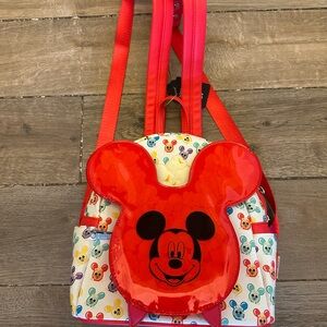 Loungefly Red and Multicolor Mickey Mouse Backpack